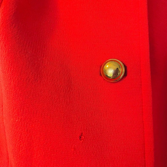Vintage 60s 70s Butte Knit orange red poly wool blend blazer retro funky S-M - Picture 5 of 11
